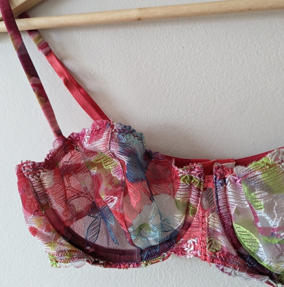 Calvin Klein multicolored lace floral bra - Picture 3 of 6